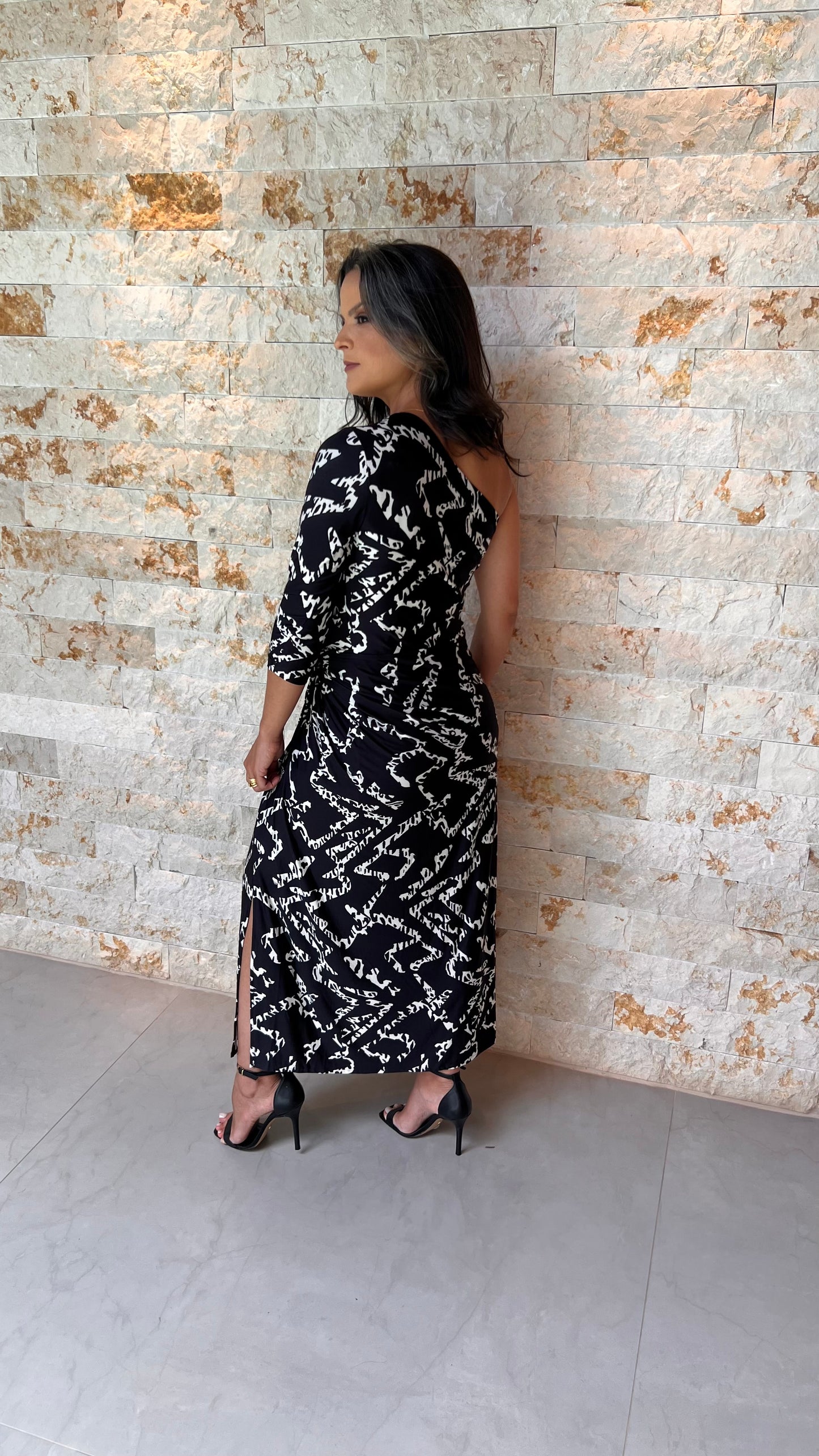 Vestido Midi Nula Manha P e B Jersey- Estampado 5578