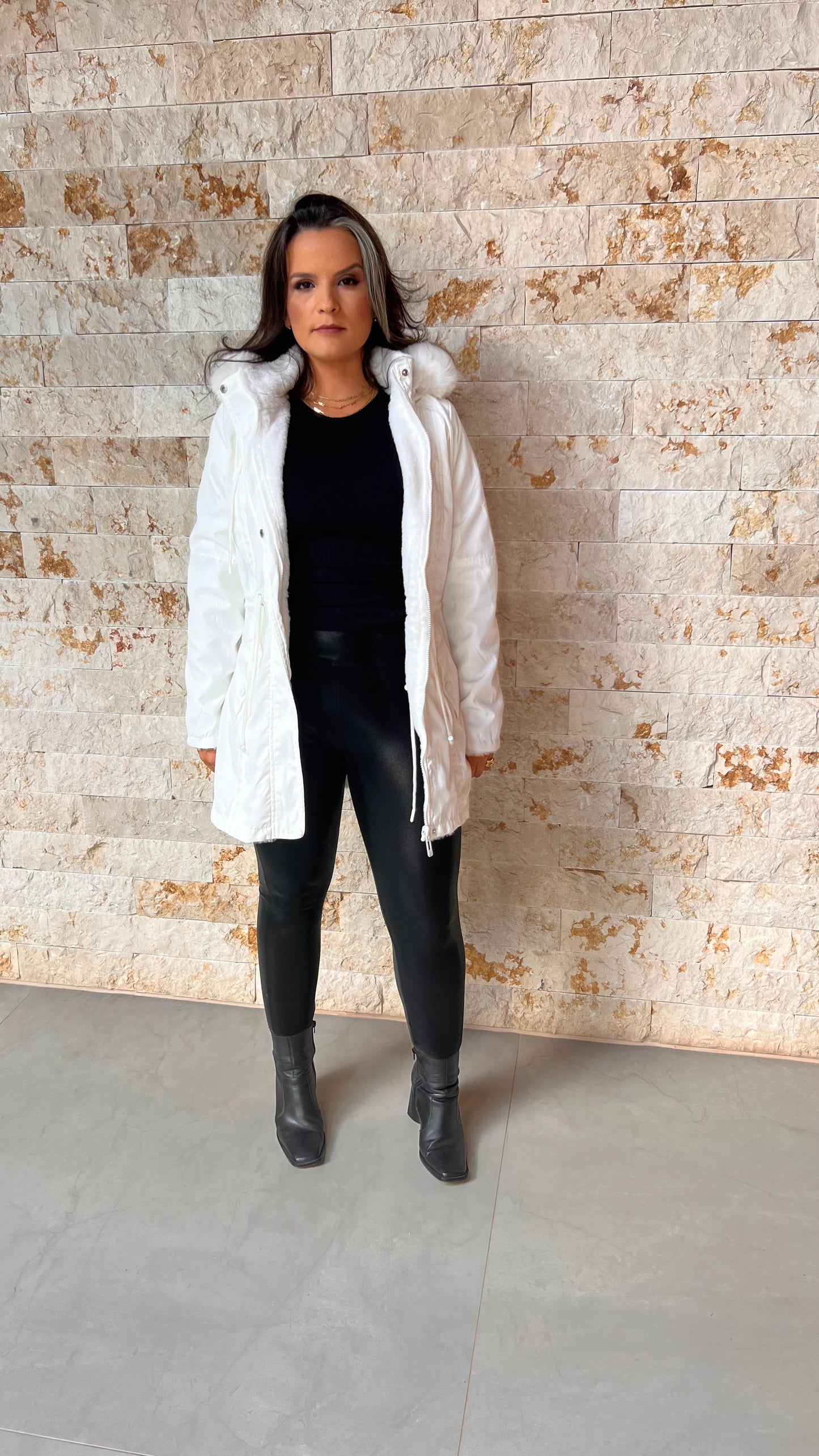 Parka Capuz Dupla Face SAF- Off White 5190