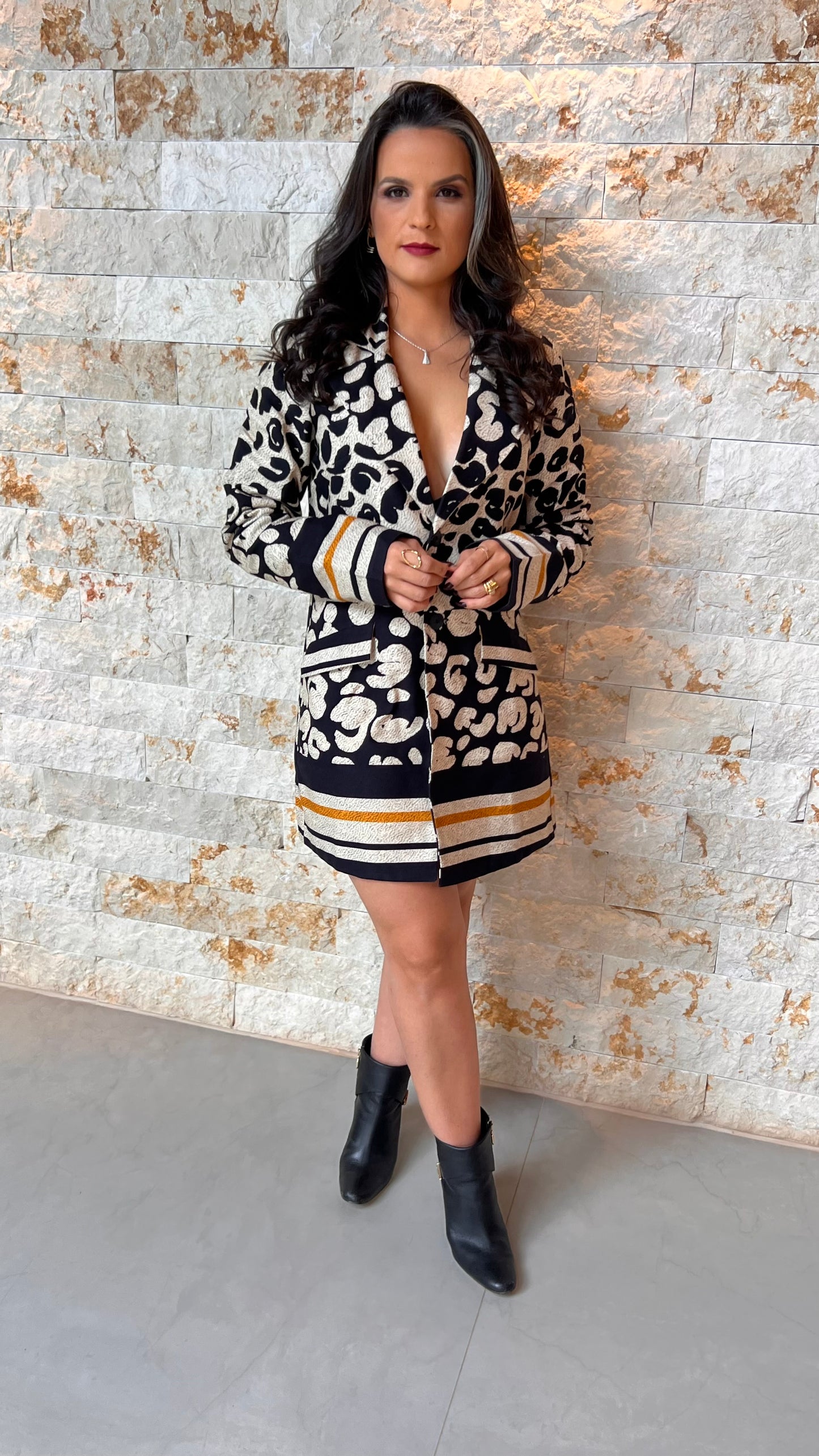 Vestido Blazer Animal Print ARTE- Estampado 5224
