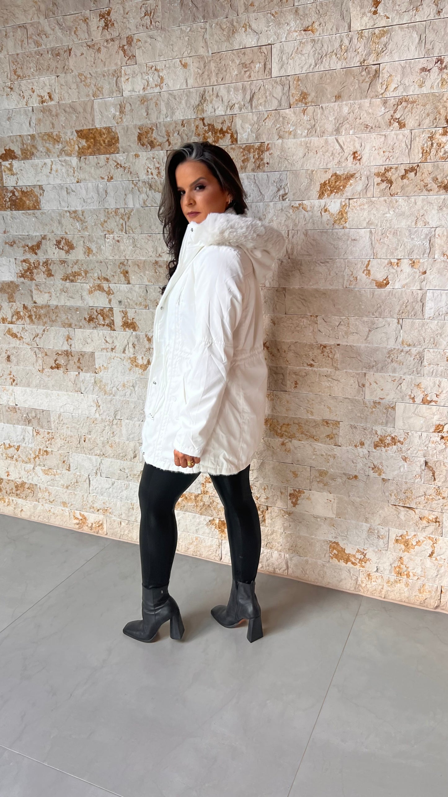 Parka Capuz Dupla Face SAF- Off White 5190