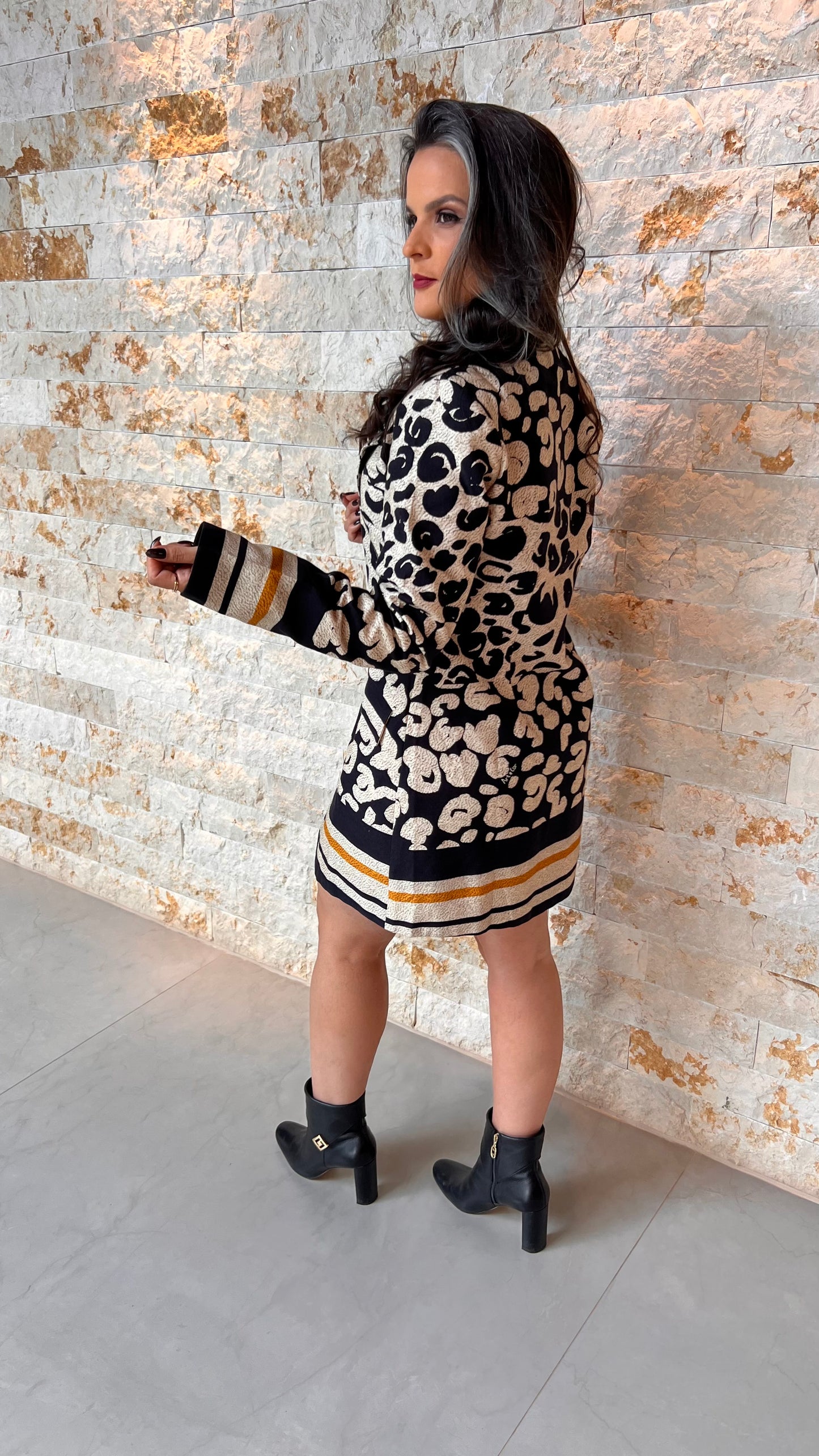 Vestido Blazer Animal Print ARTE- Estampado 5224
