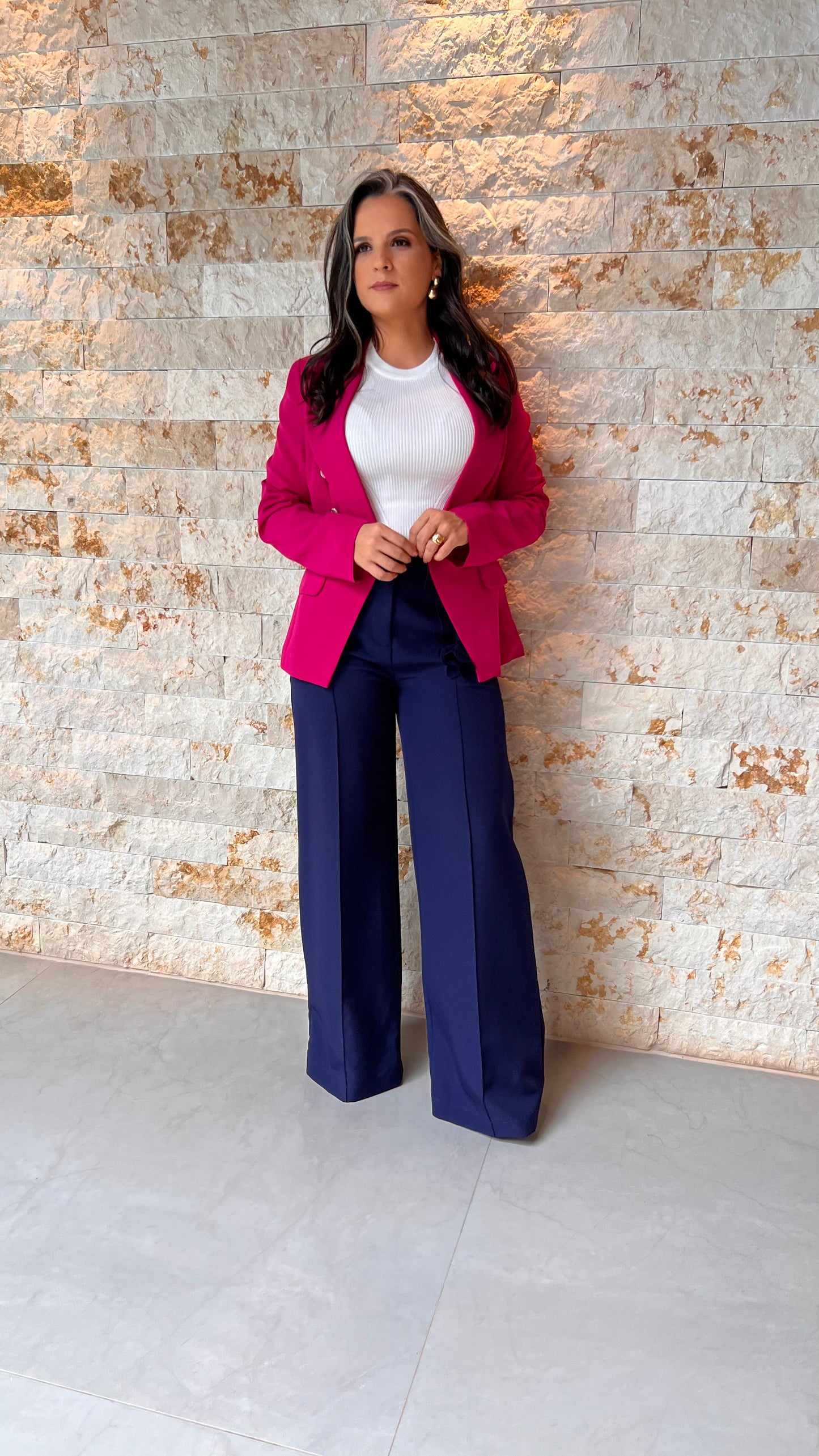 Blazer Forrado ELA - Liso Rosa 5485