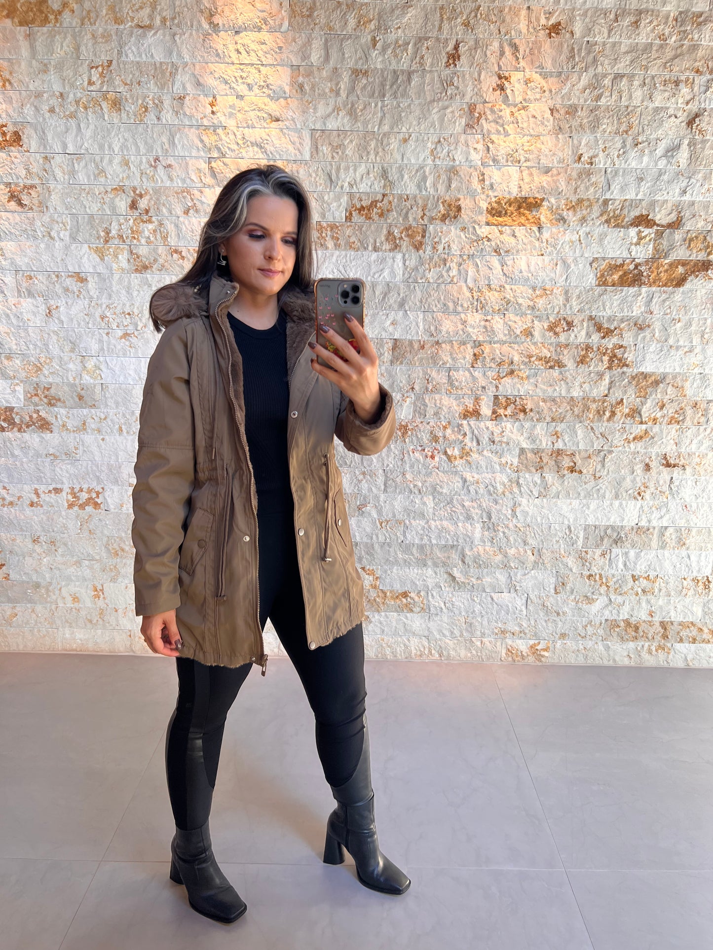 Parka Capuz Dupla Face SAF- 5190 Liso Verde
