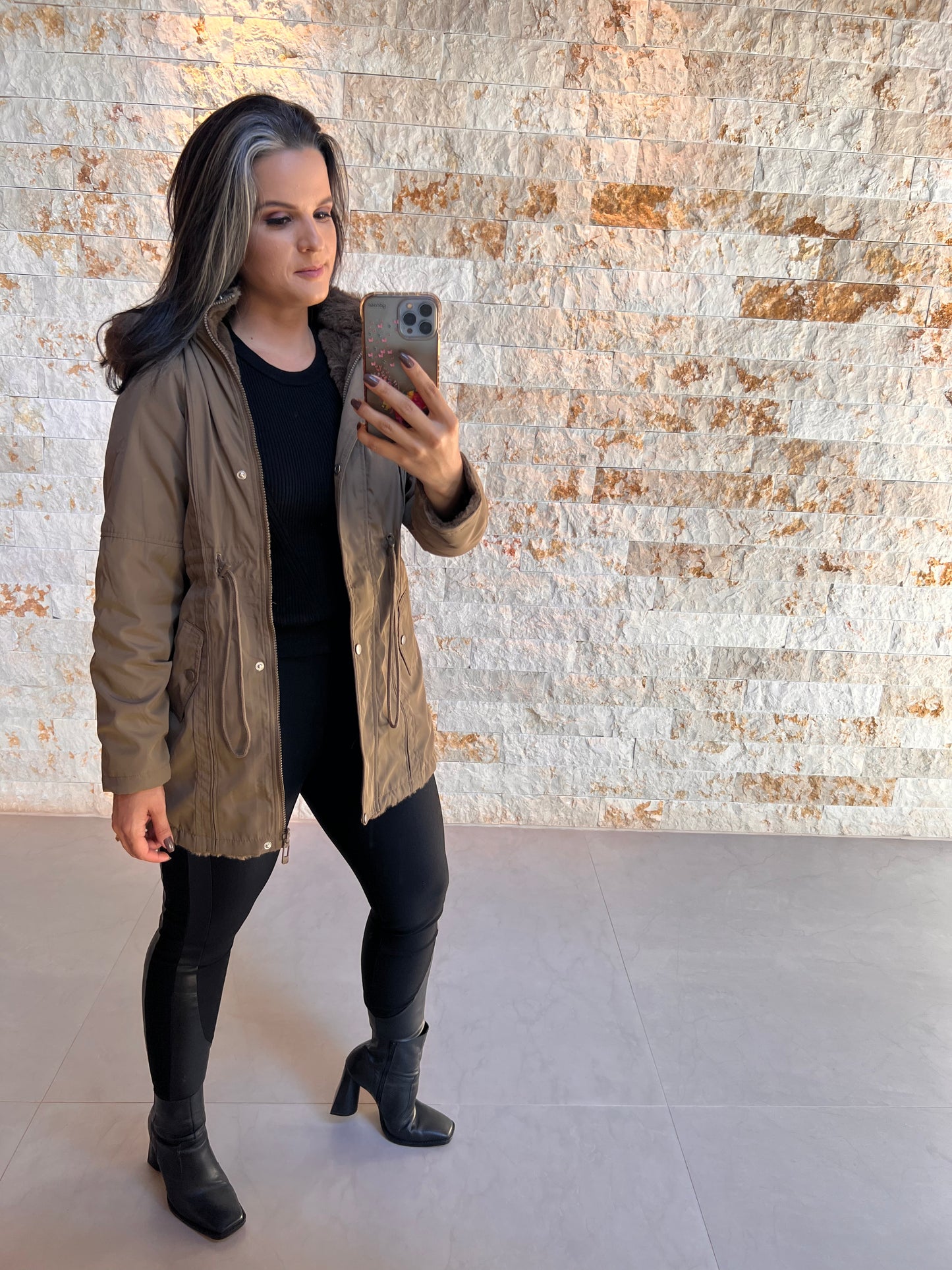 Parka Capuz Dupla Face SAF- 5190 Liso Verde