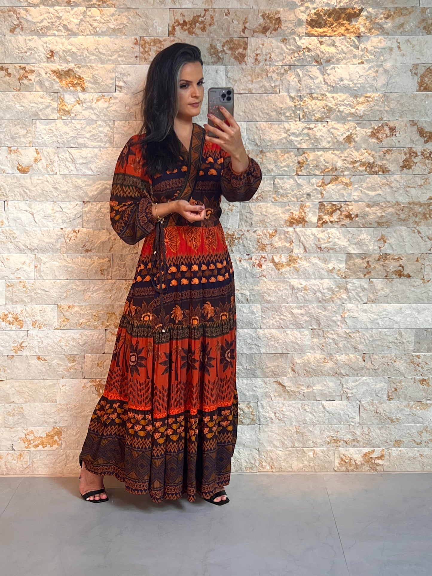 Vestido Chemisse Transpassado ARTE- Estampado 5107