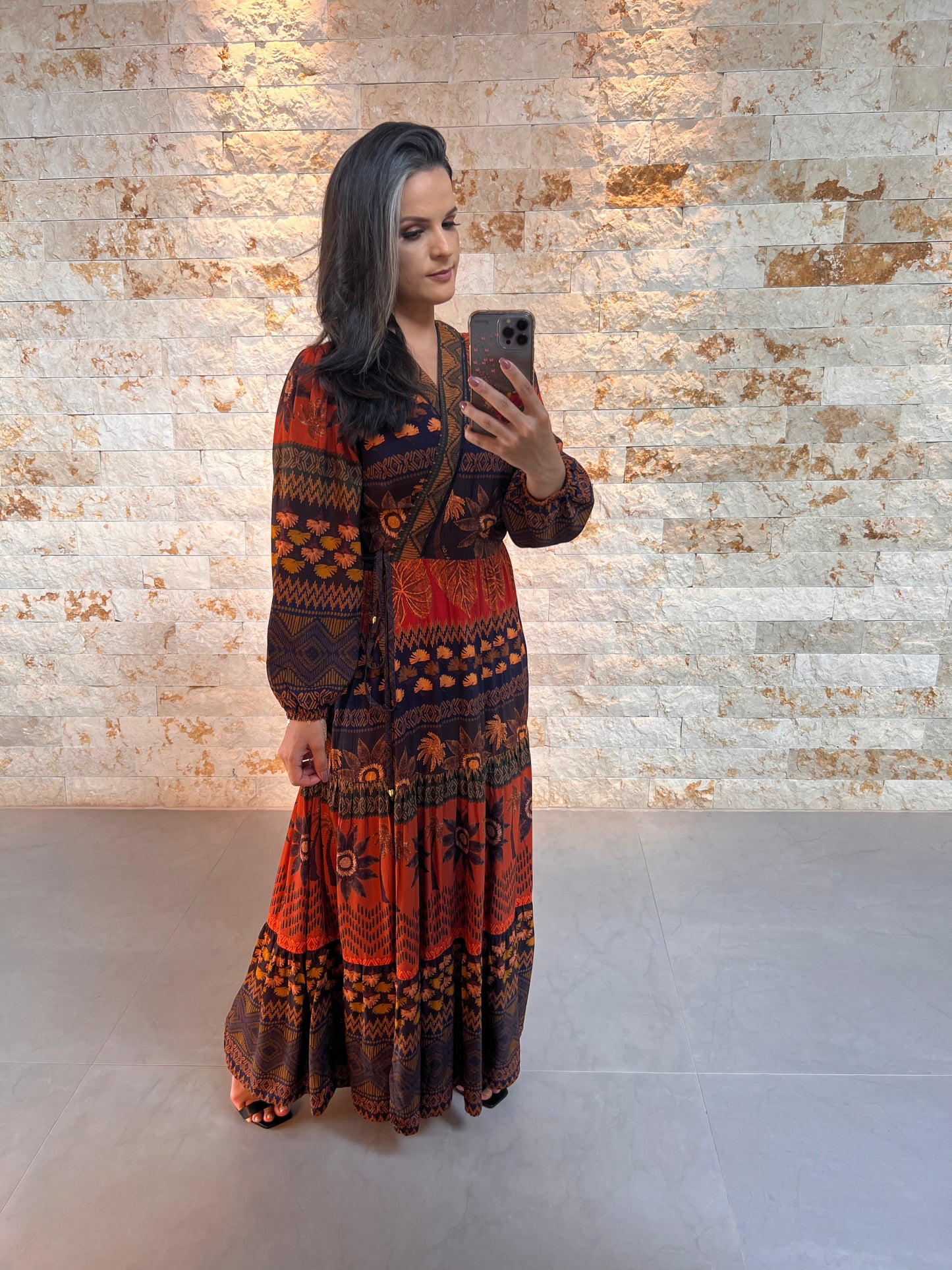 Vestido Chemisse Transpassado ARTE- Estampado 5107