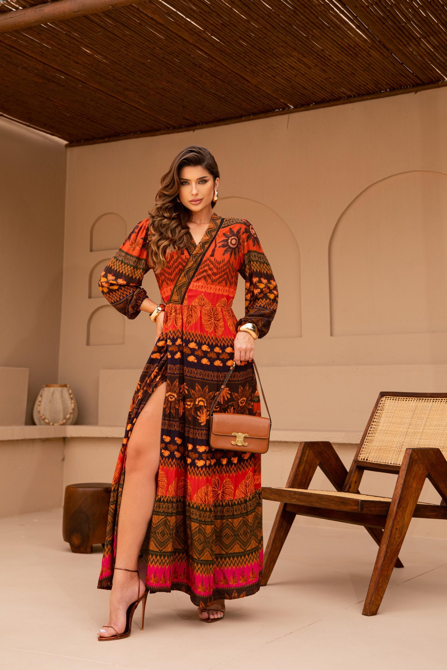 Vestido Chemisse Transpassado ARTE- Estampado 5107