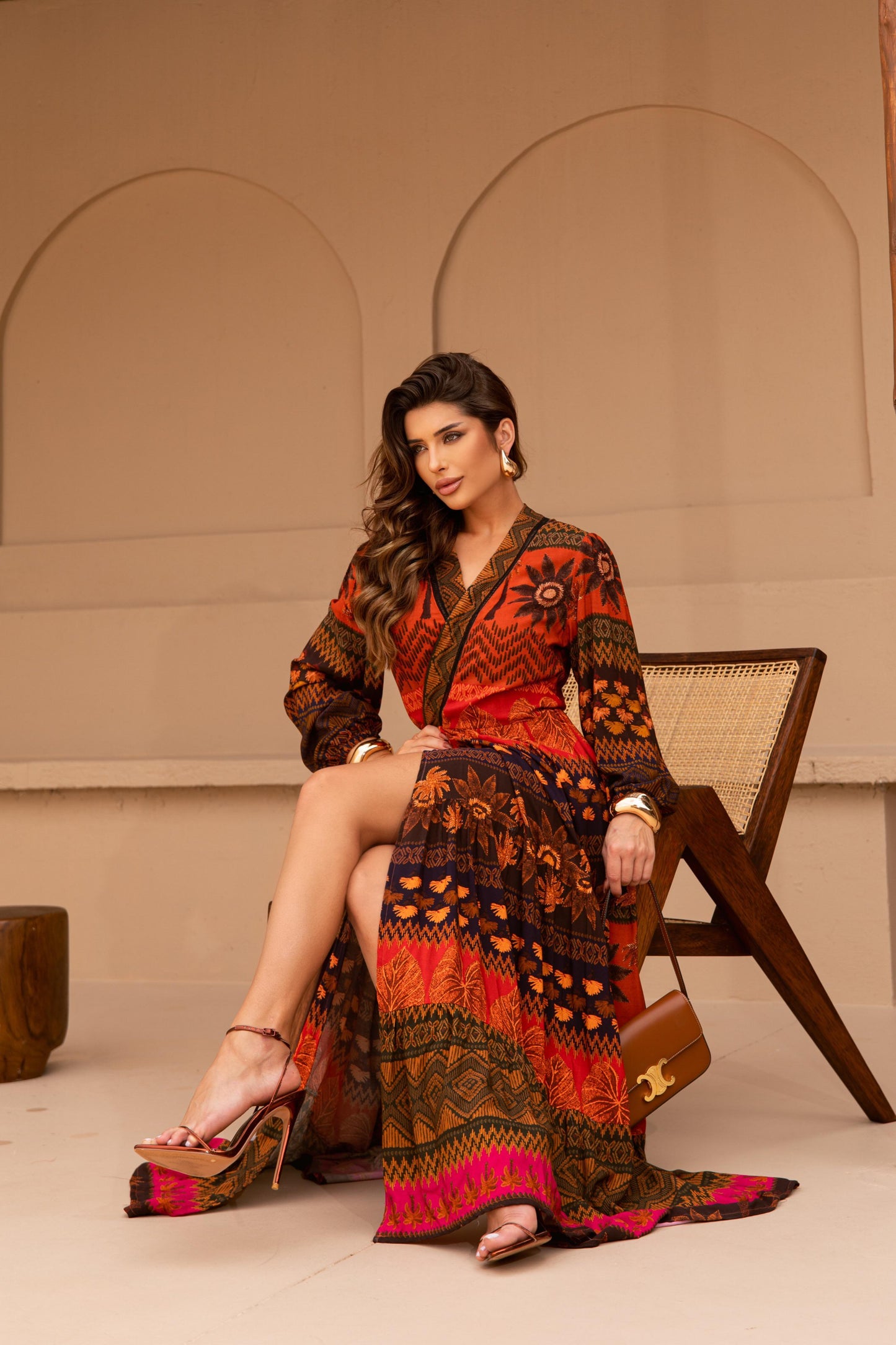 Vestido Chemisse Transpassado ARTE- Estampado 5107
