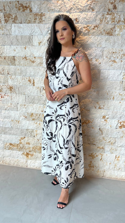 Vestido Midi Alça Fivela ALO- Estampado 5928