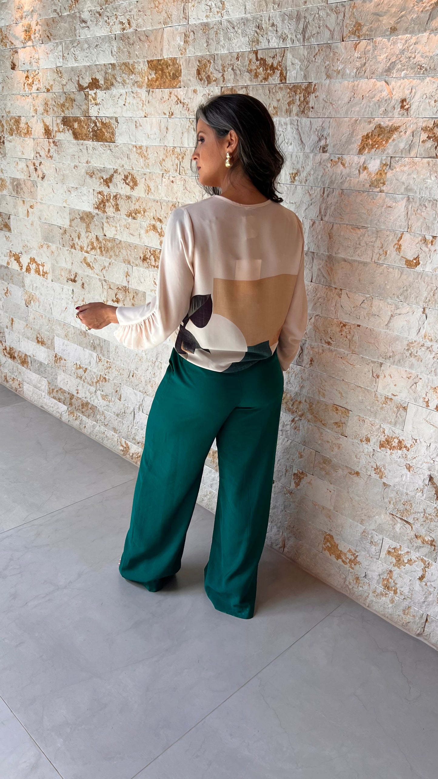 Blusa Manga Amarração Épica YU- Estampado 5631