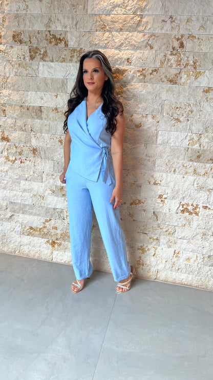 Conjunto Calça Blusa Trans ARA- Azul 5899