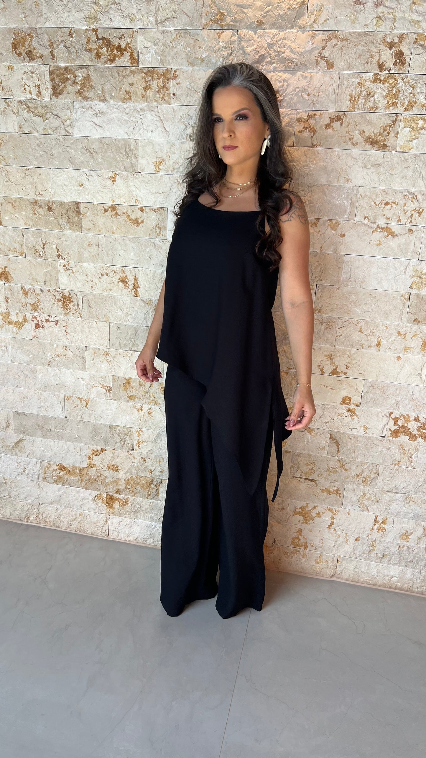 Conjunto CL BL Assimétrica ARA- Preto 5914