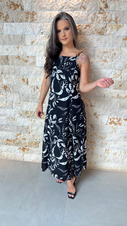 Vestido Midi Alça Fivela ALO- Estampado 5928