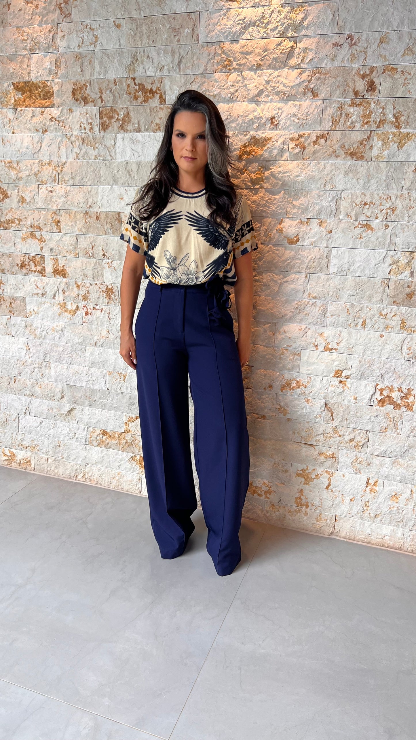 Blusa Gola Trico Arara Azul ARTE- Estampado 5571