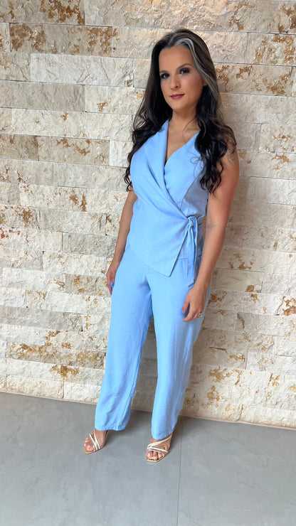 Conjunto Calça Blusa Trans ARA- Azul 5899