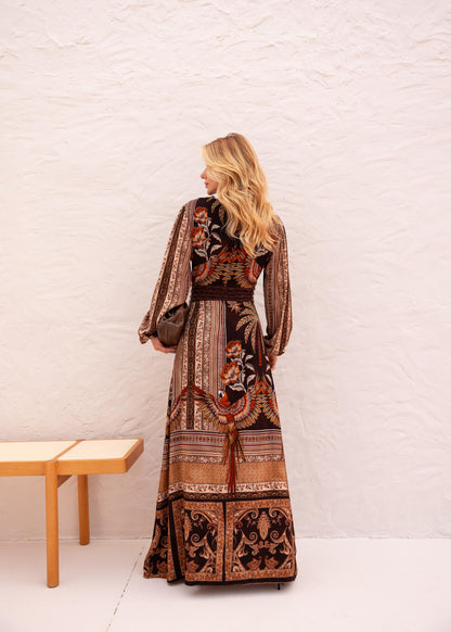 Vestido Longo Golinha Pelo Arara ARTE- Estampado 5705