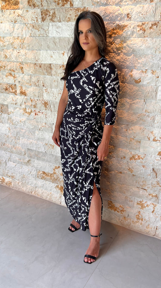 Vestido Midi Nula Manha P e B Jersey- Estampado 5578