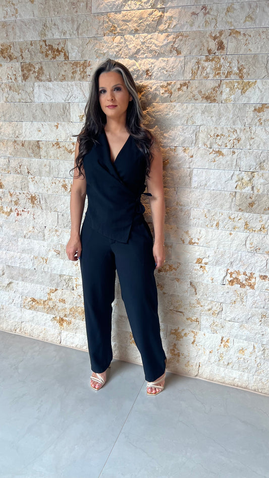Conjunto Calça Blusa Trans ARA- Preto 5899