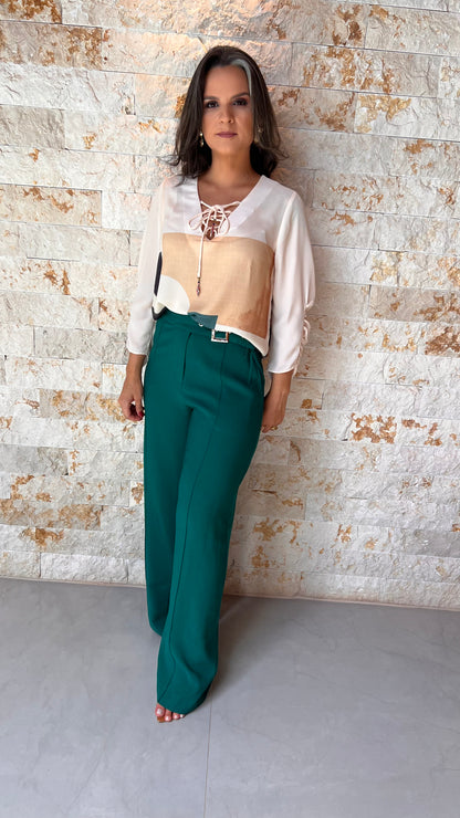 Blusa Manga Amarração Épica YU- Estampado 5631