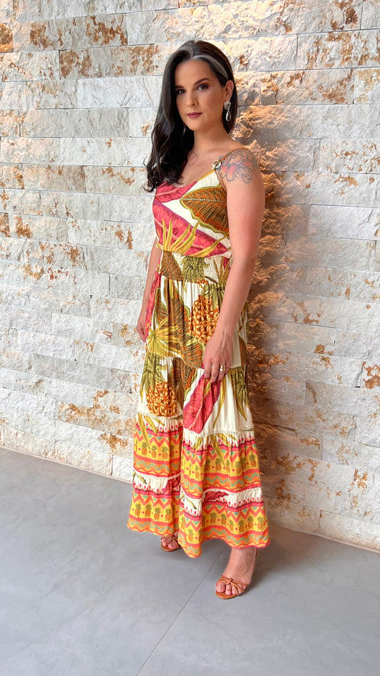 Conjunto Saia e Blusa Abacaxi  PIS -  Estampado 5423