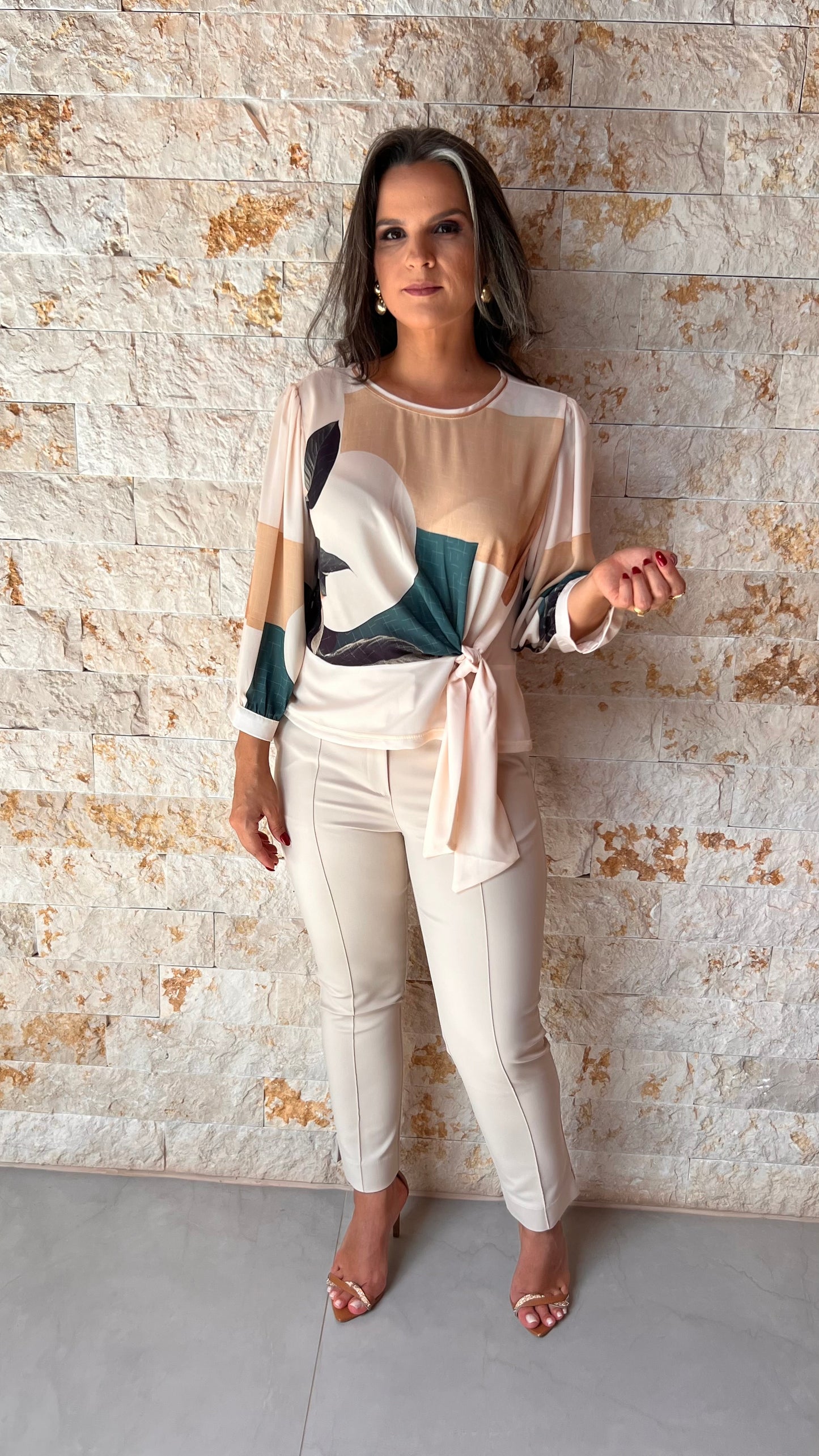 Blusa Laço Grandeza Epica YU- Estampado 5629