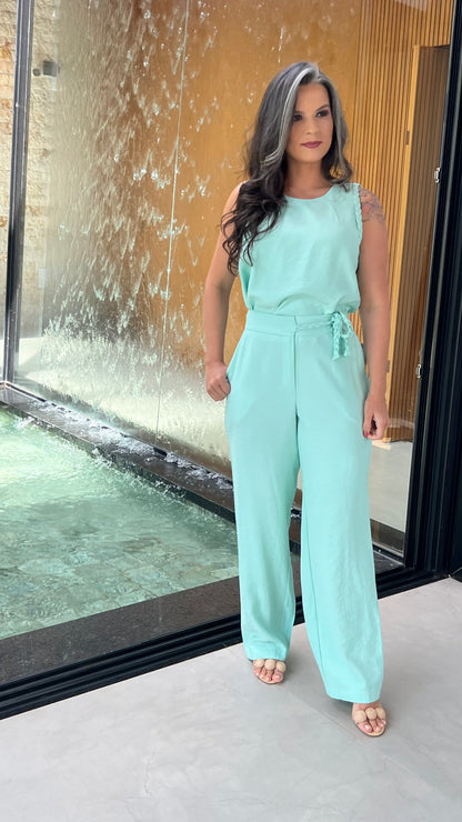 Conjunto Calça Amarração Cropped ARA- Verde 5862