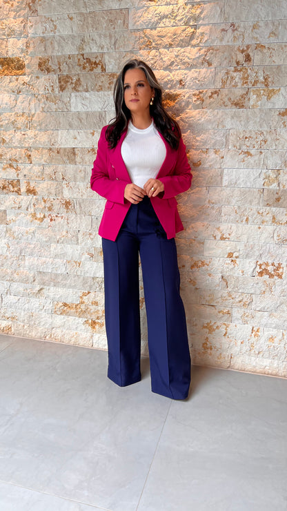 Blazer Forrado ELA - Liso Rosa 5485
