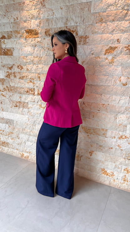 Blazer Forrado ELA - Liso Rosa 5485