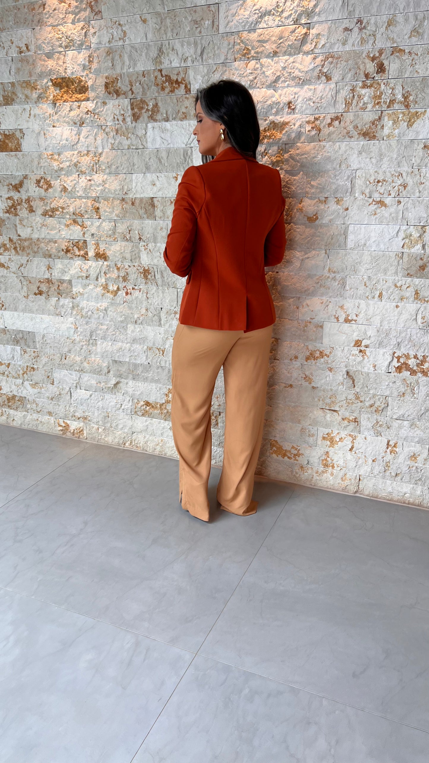 Blazer Forrado ELA - Liso Terra Cota 5485