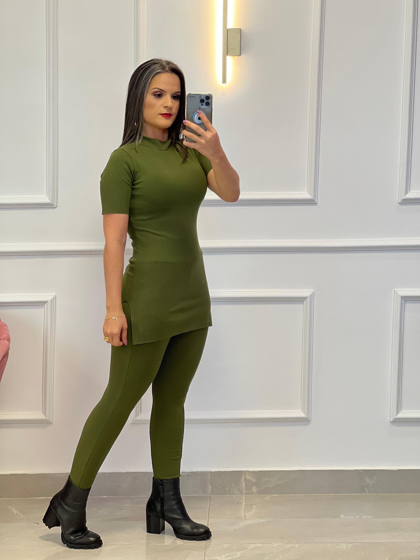 Bali Long Blouse Set - Green