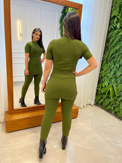 Bali Long Blouse Set - Green