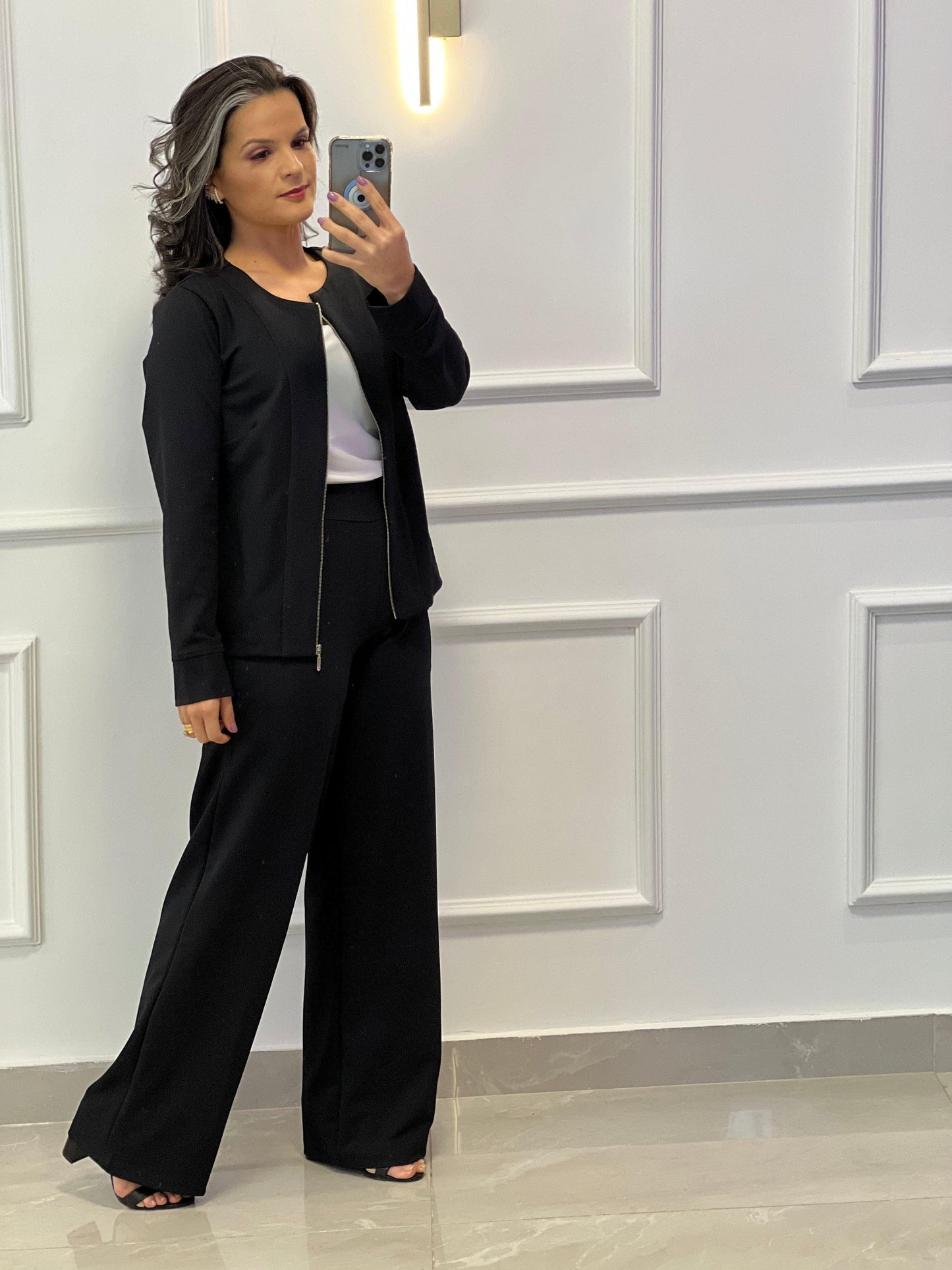Jacket and Pants Set - Black