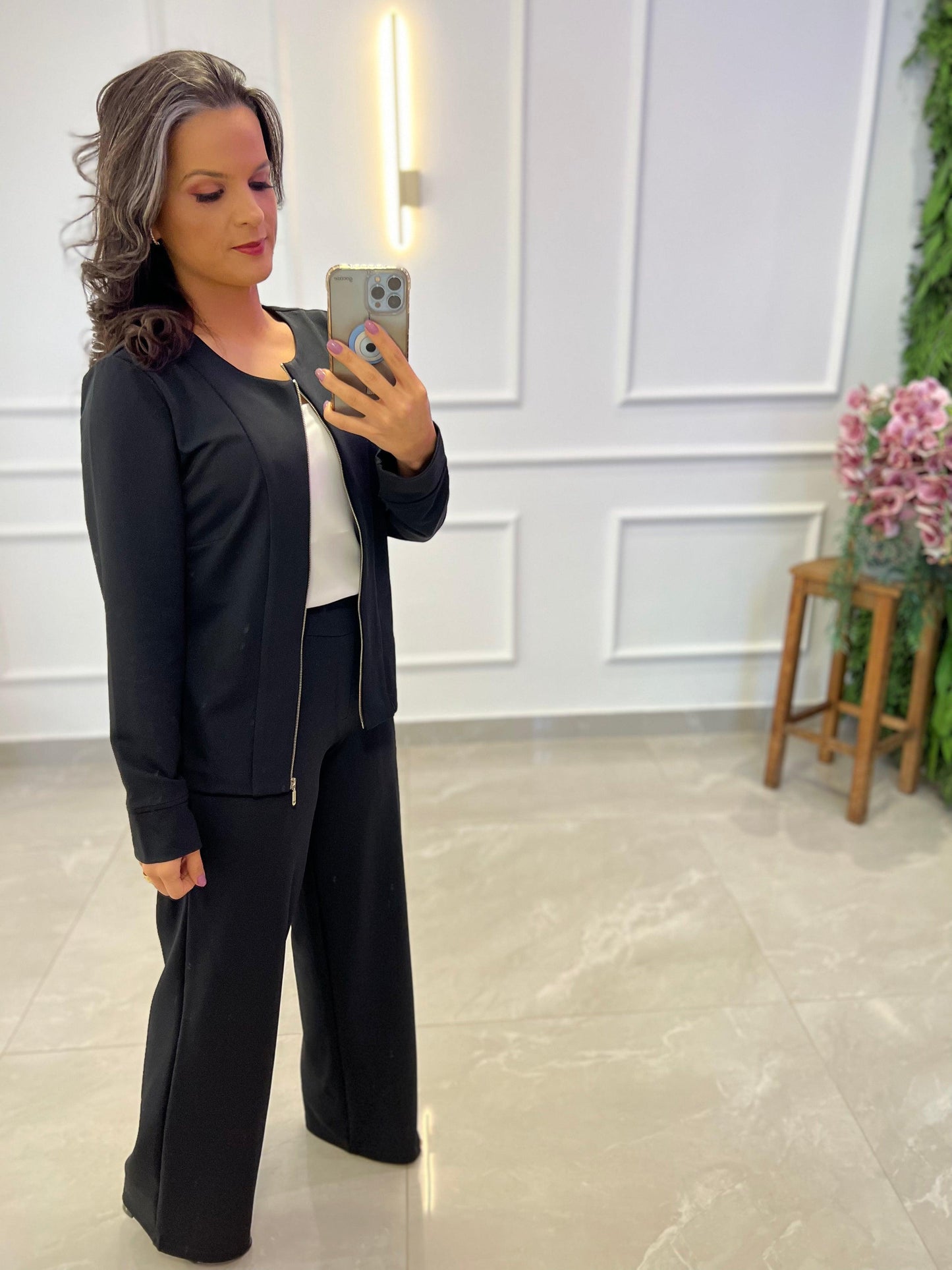 Jacket and Pants Set - Black