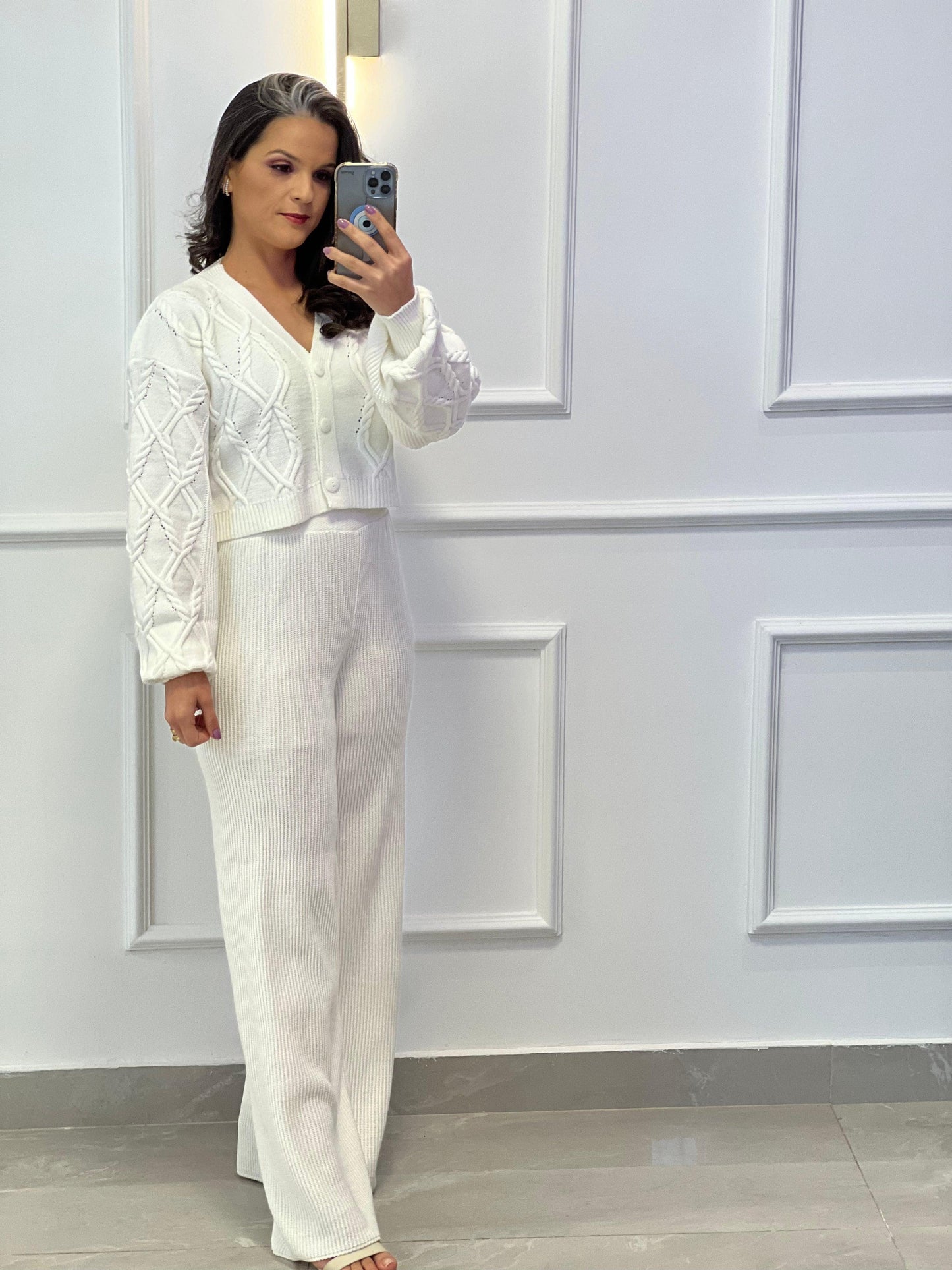Jacket and Pants Set - White