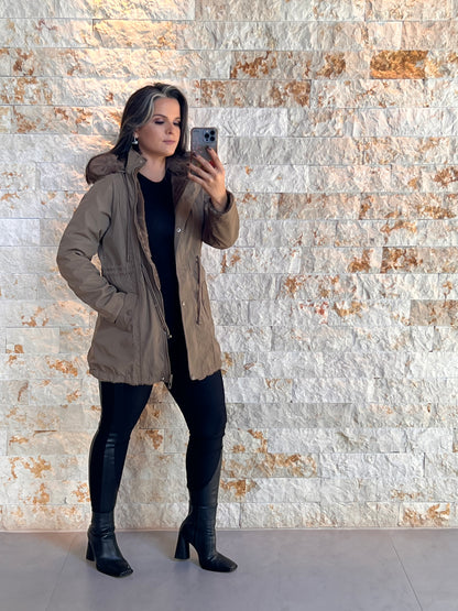 Parka Capuz Dupla Face SAF- 5190  Liso Verde