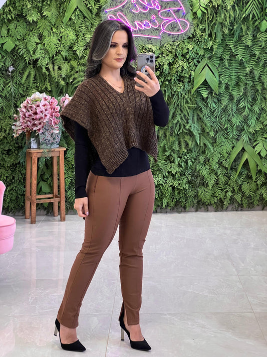Shawl Tricot Two Ways - Brown