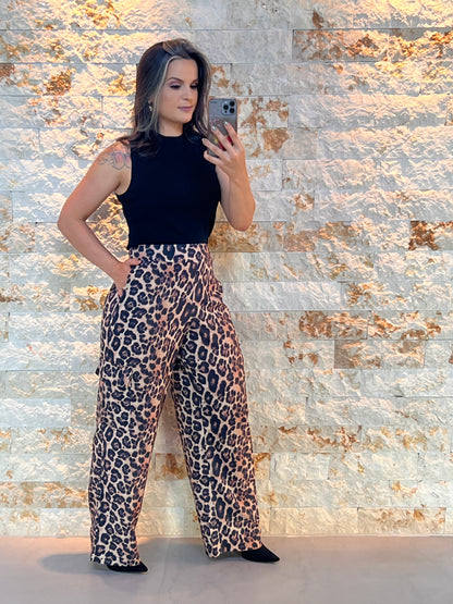 Calça Alfaitaria Animal Print - Estampado 5202