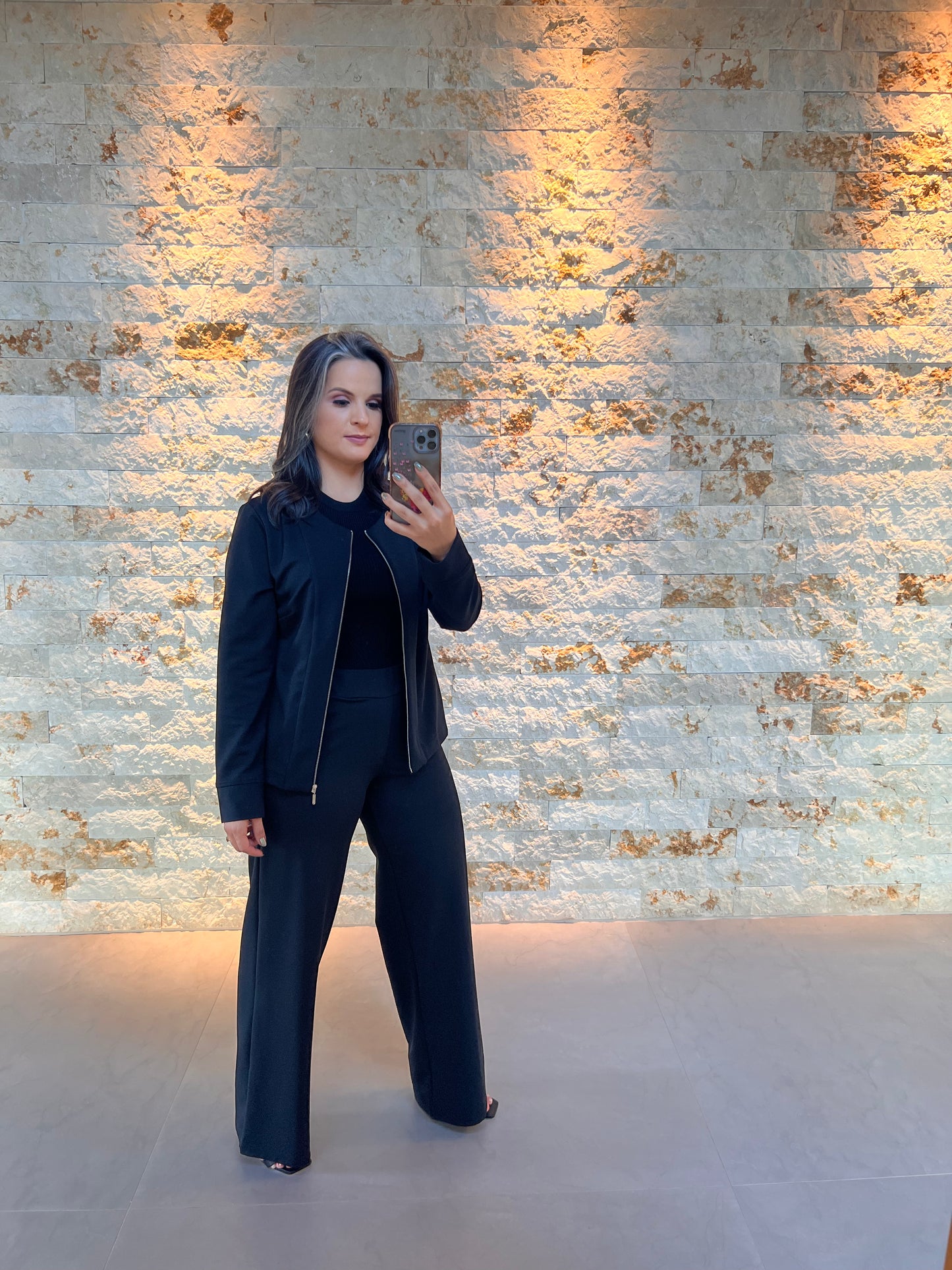 Jacket and Pants Set - Black