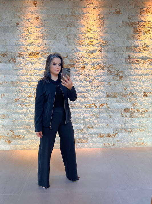Jacket and Pants Set - Black