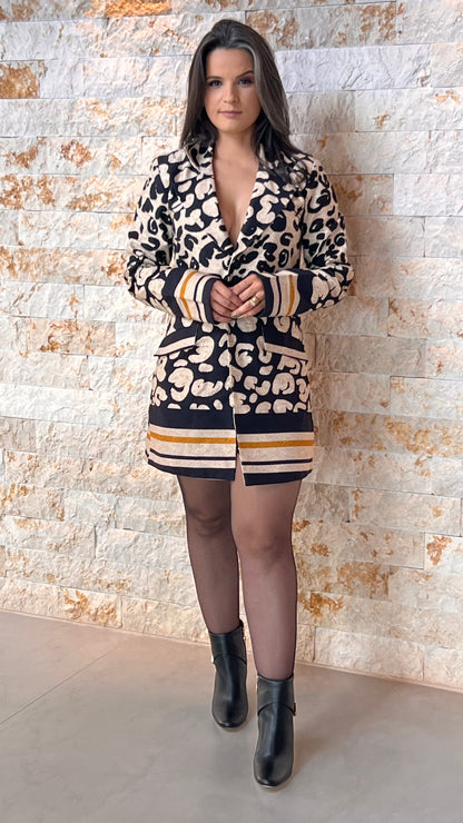 Vestido Blazer Animal Print ARTE- Estampado 5224