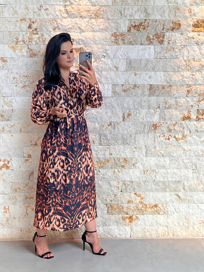 Chemisse Midi Animal Print - Estampado 5221