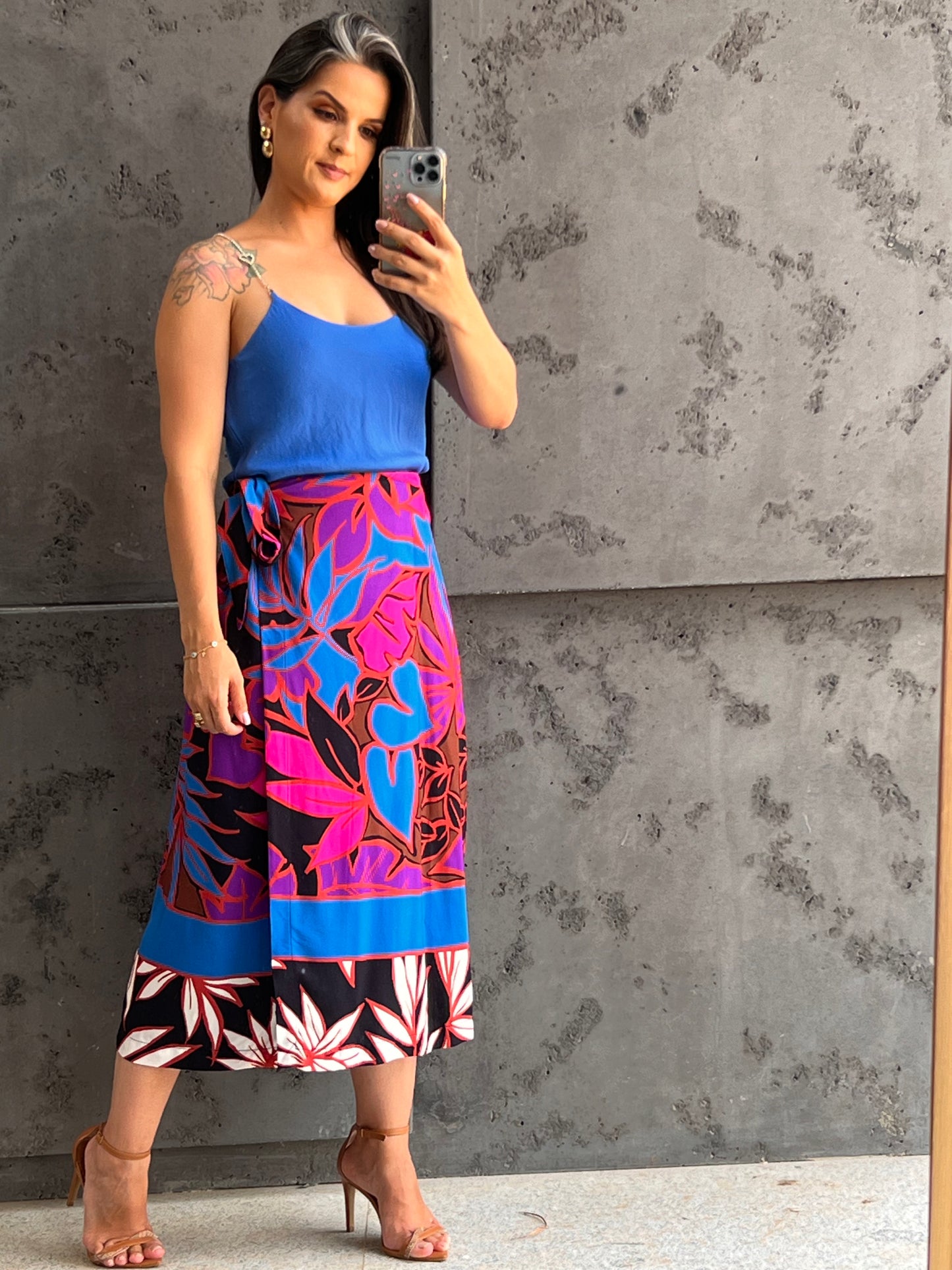 Saia Envelope Folhagem - Estampado 4798