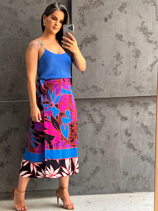 Saia Envelope Folhagem - Estampado 4798