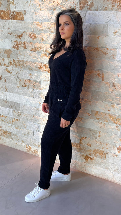 Conjunto Malha Flow- Liso Preto 5274