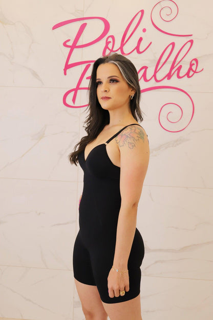 Control Skin Medium Strap Jumpsuit - Black