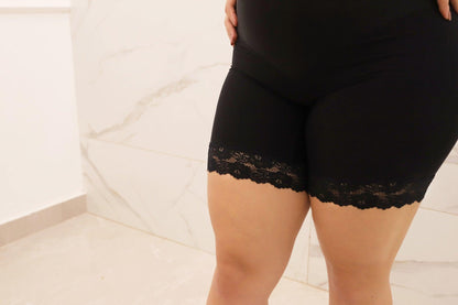 Jumpsuit Boxer Lace Lace Bust - Black