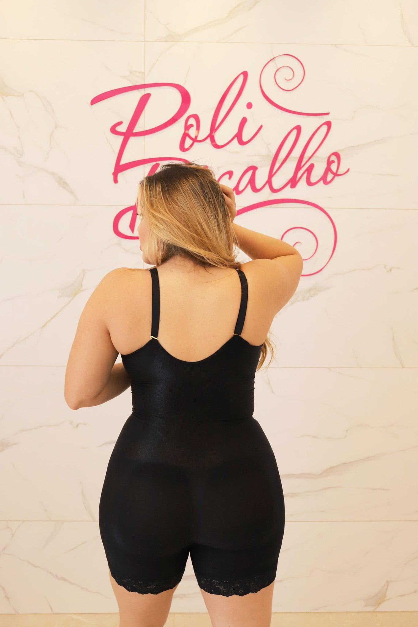 Jumpsuit Boxer Lace Lace Bust - Black