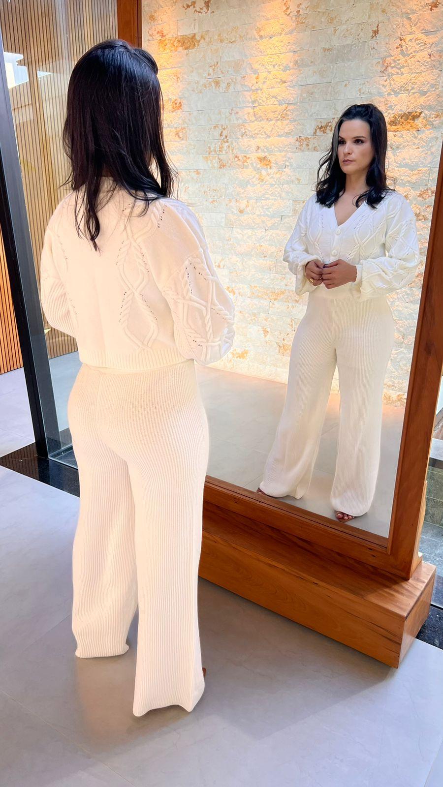 Jacket and Pants Set - White