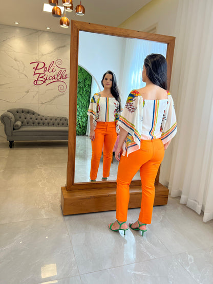 Tailoring Pant Portinari Fabric - Orange