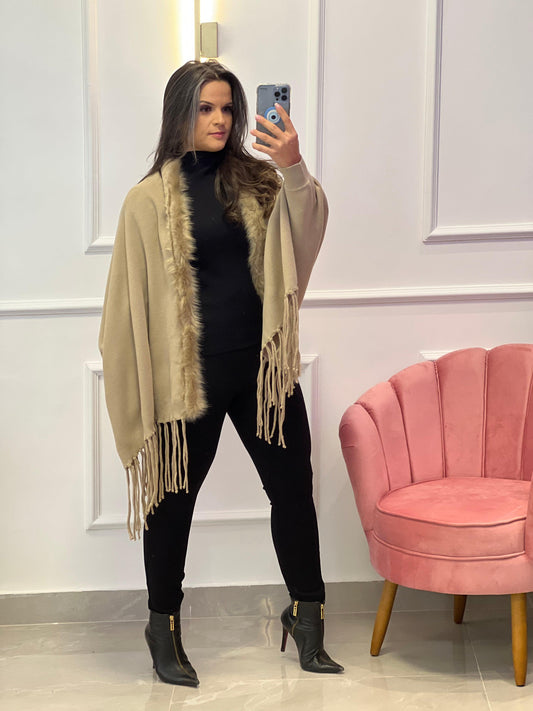 Pashimina Shawl With Leather View - Atacama